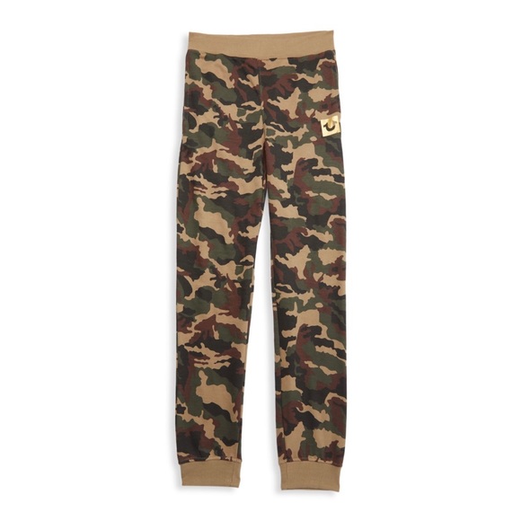 NEW True Religion Big Boy’s Joggers size L Green Camouflage - Picture 2 of 8